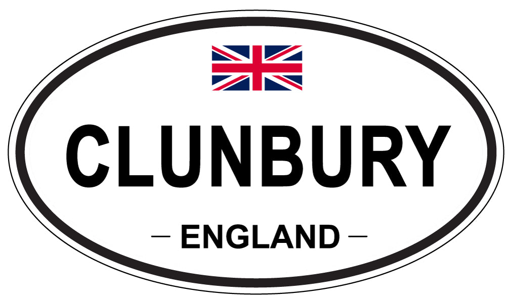 CLUNBURY, ENGLAND - Oval Sticker