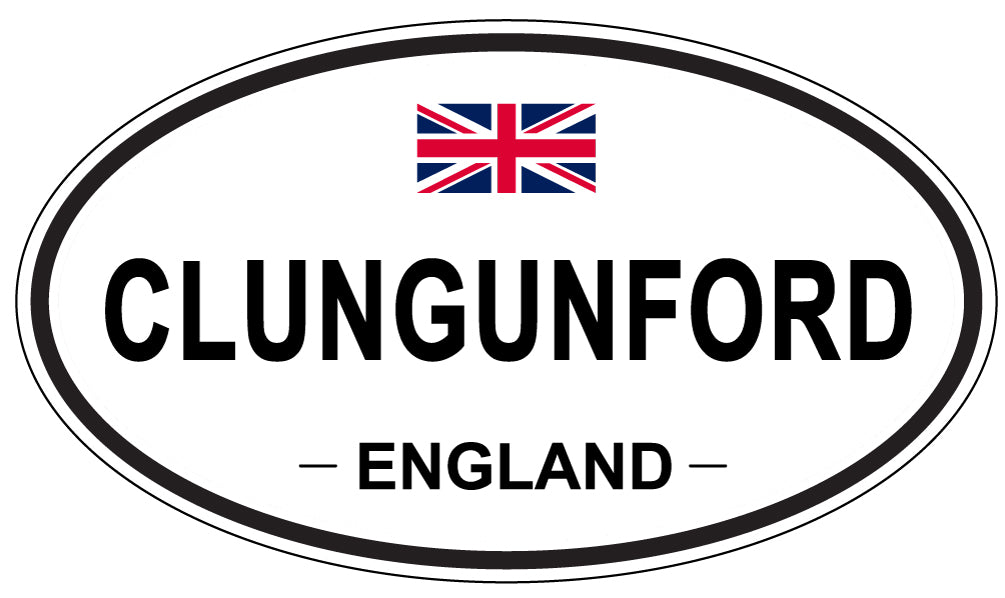 CLUNGUNFORD, ENGLAND - Oval Sticker