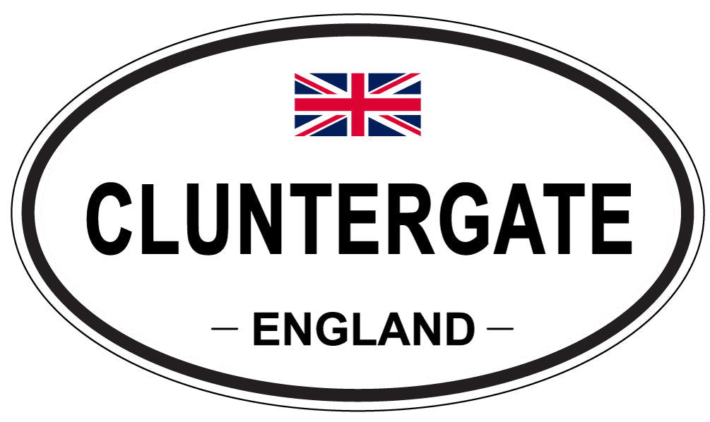 CLUNTERGATE, ENGLAND - Oval Sticker