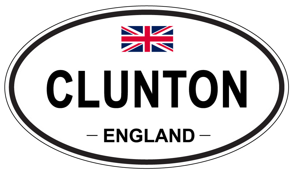 CLUNTON, ENGLAND - Oval Sticker