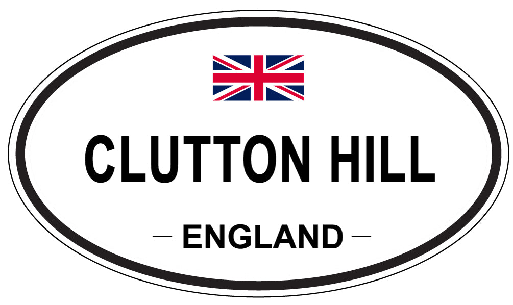 CLUTTON HILL, ENGLAND - Oval Sticker