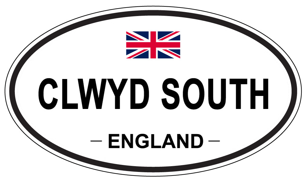 CLWYD SOUTH, ENGLAND - Oval Sticker