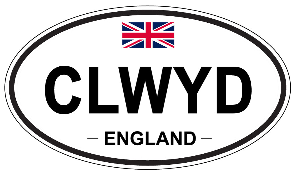 CLWYD, ENGLAND - Oval Sticker