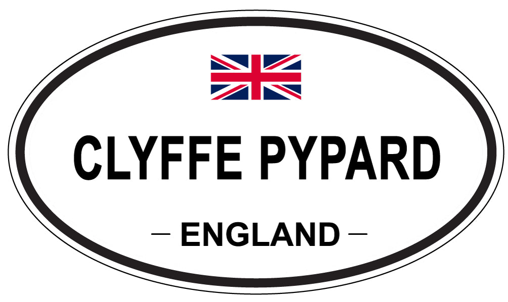CLYFFE PYPARD, ENGLAND - Oval Sticker