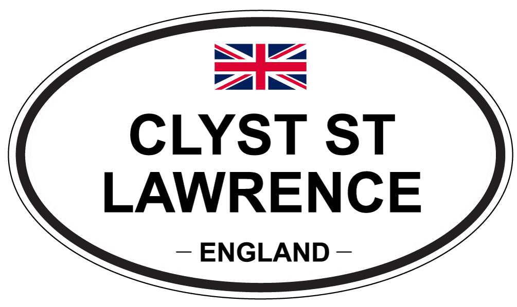 CLYST ST LAWRENCE, ENGLAND - Oval Sticker