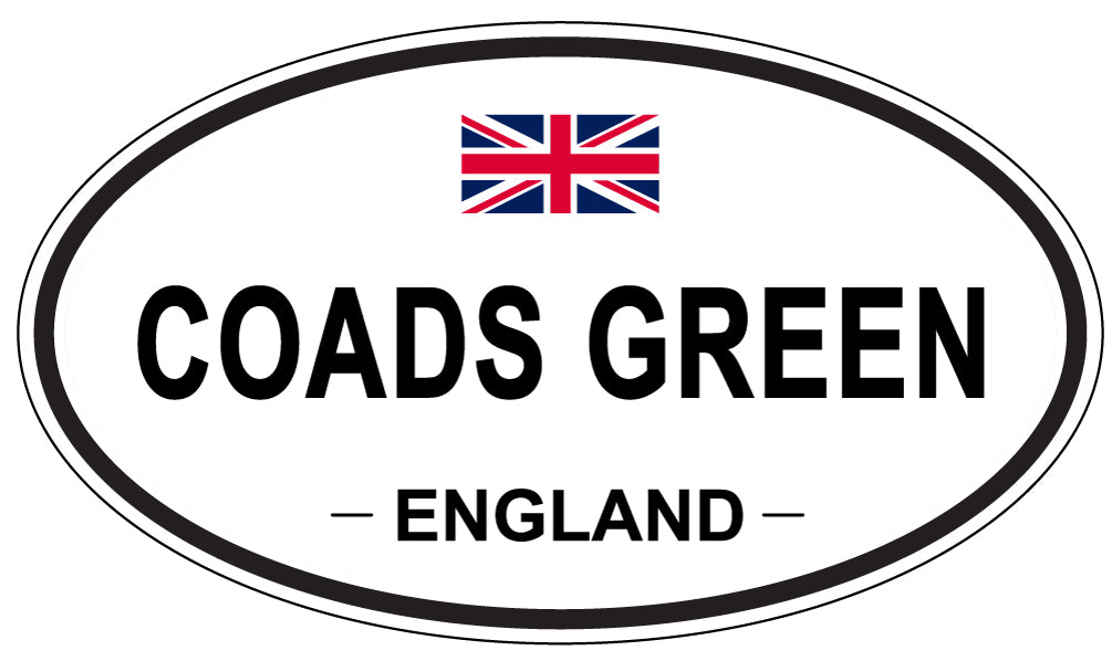 COADS GREEN, ENGLAND - Oval Sticker