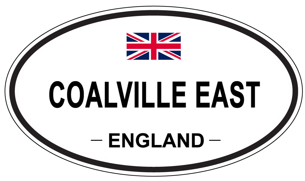 COALVILLE EAST, ENGLAND - Oval Sticker