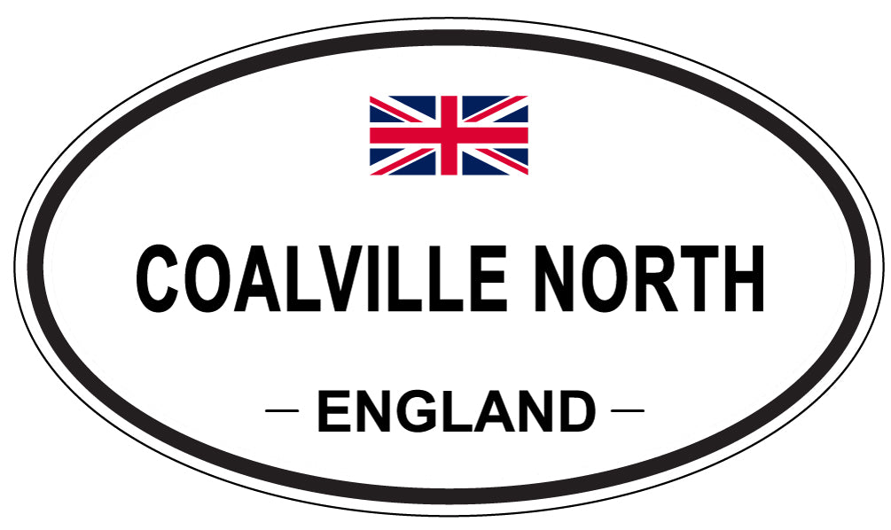COALVILLE NORTH, ENGLAND - Oval Sticker