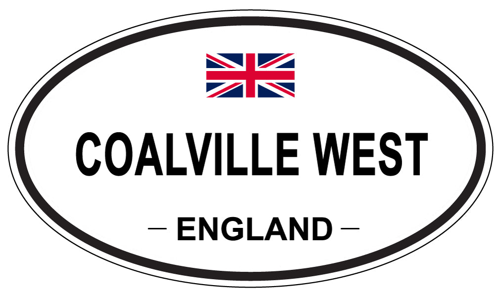 COALVILLE WEST, ENGLAND - Oval Sticker