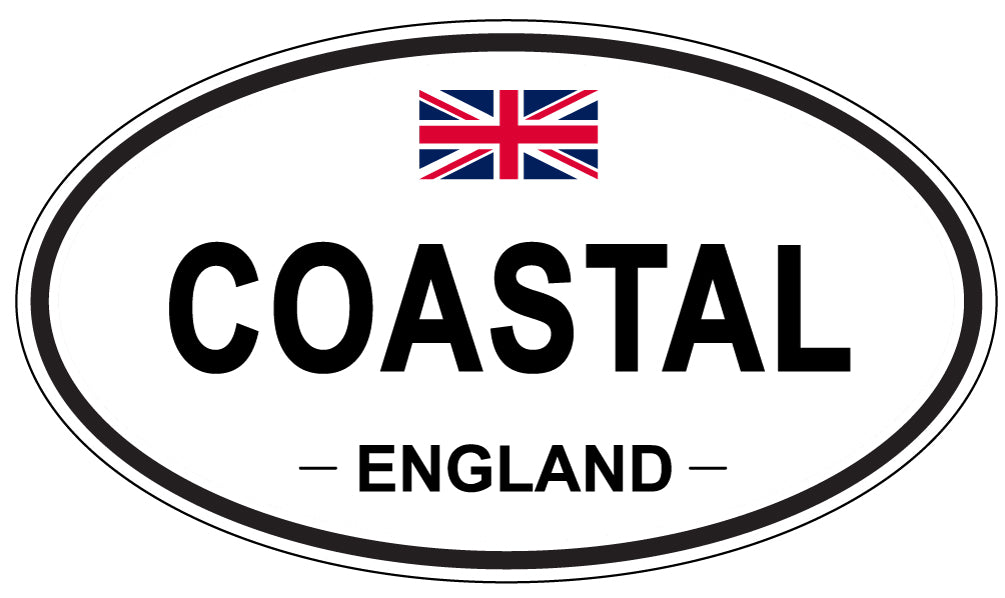 COASTAL, ENGLAND - Oval Sticker