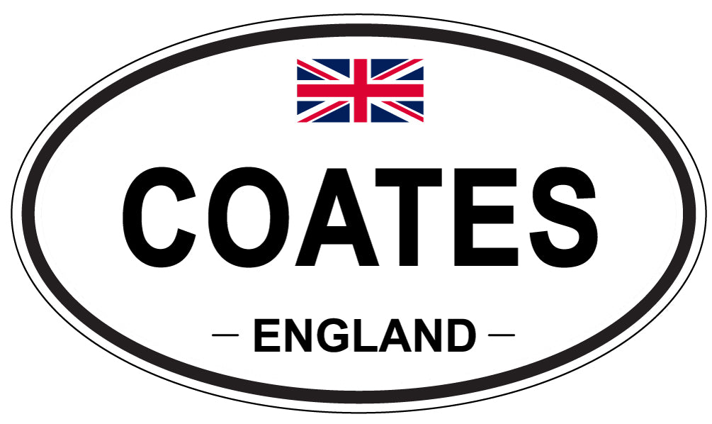 COATES, ENGLAND - Oval Sticker