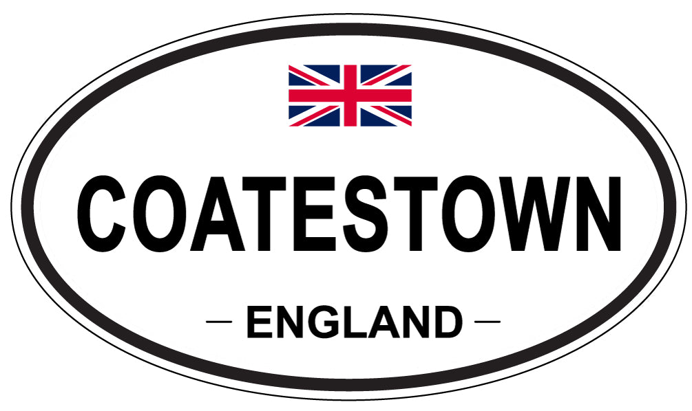 COATESTOWN, ENGLAND - Oval Sticker