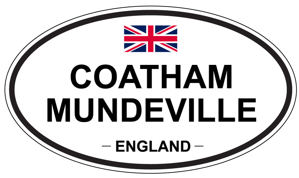 COATHAM MUNDEVILLE, ENGLAND - Oval Sticker