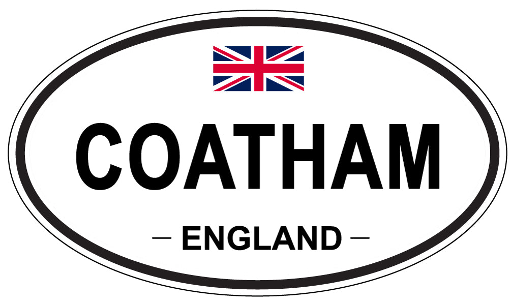 COATHAM, ENGLAND - Oval Sticker