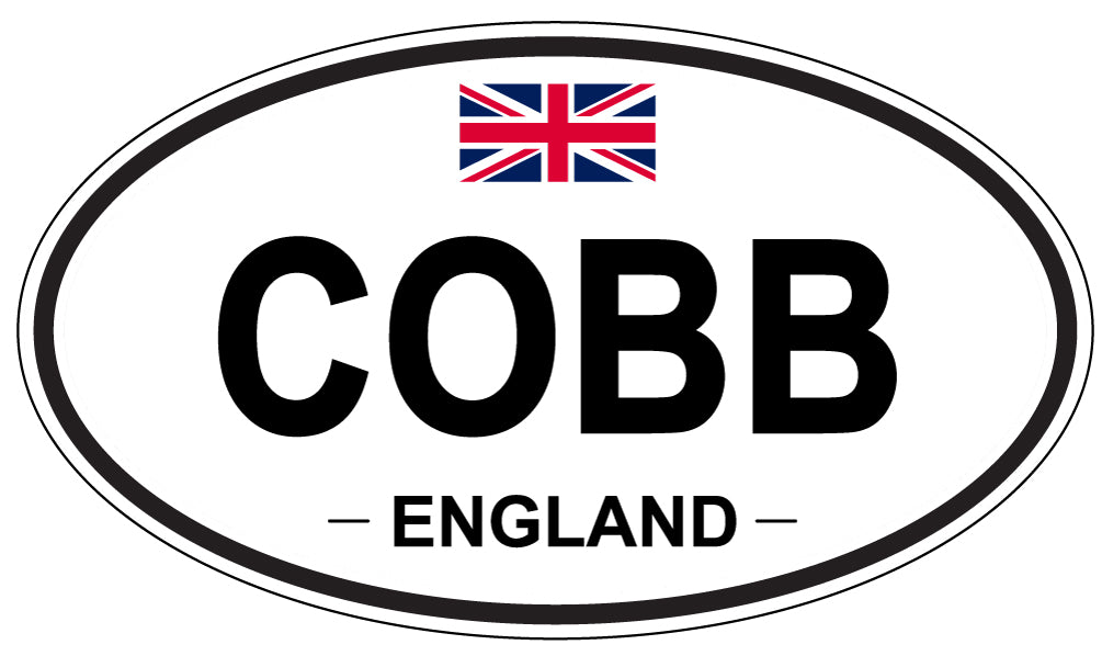 COBB, ENGLAND - Oval Sticker