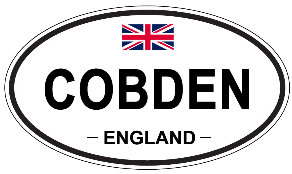 COBDEN, ENGLAND - Oval Sticker