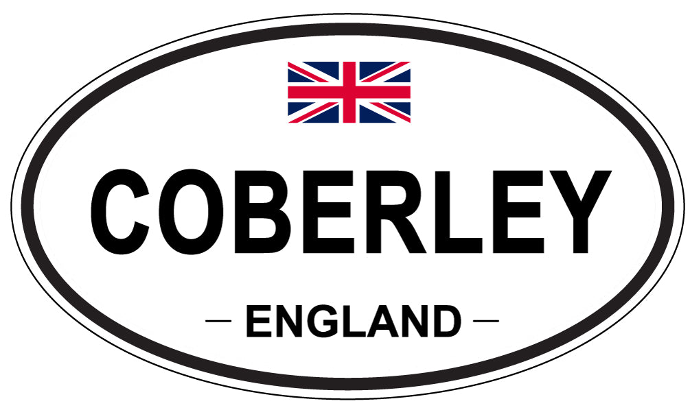 COBERLEY, ENGLAND - Oval Sticker