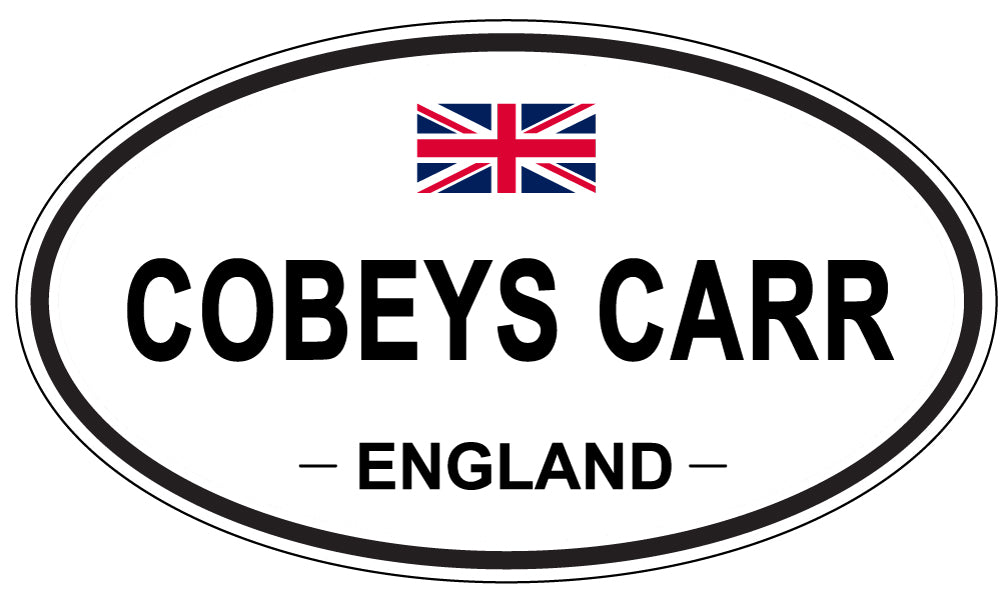 COBEYS CARR, ENGLAND - Oval Sticker