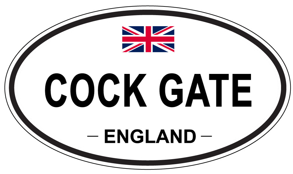 COCK GATE, ENGLAND - Oval Sticker