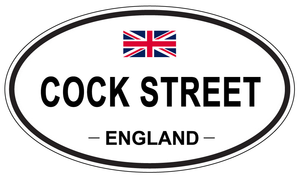 COCK STREET, ENGLAND - Oval Sticker