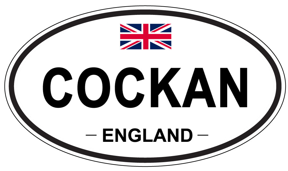 COCKAN, ENGLAND - Oval Sticker