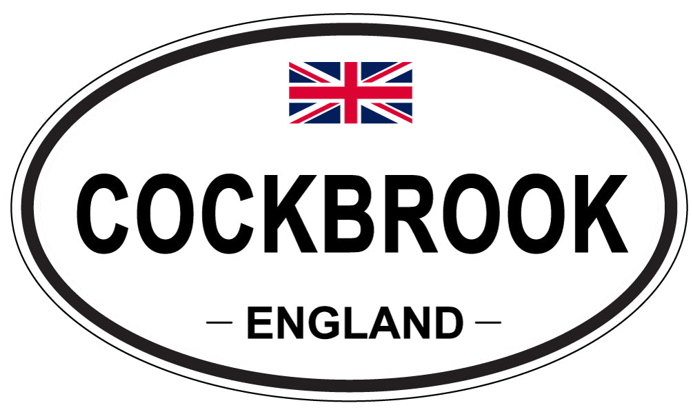 COCKBROOK, ENGLAND - Oval Sticker