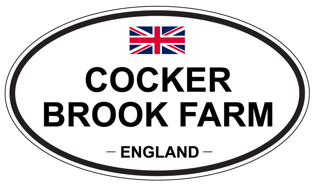 COCKER BROOK FARM, ENGLAND - Oval Sticker