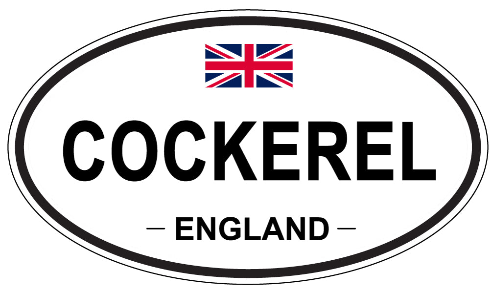 COCKEREL, ENGLAND - Oval Sticker