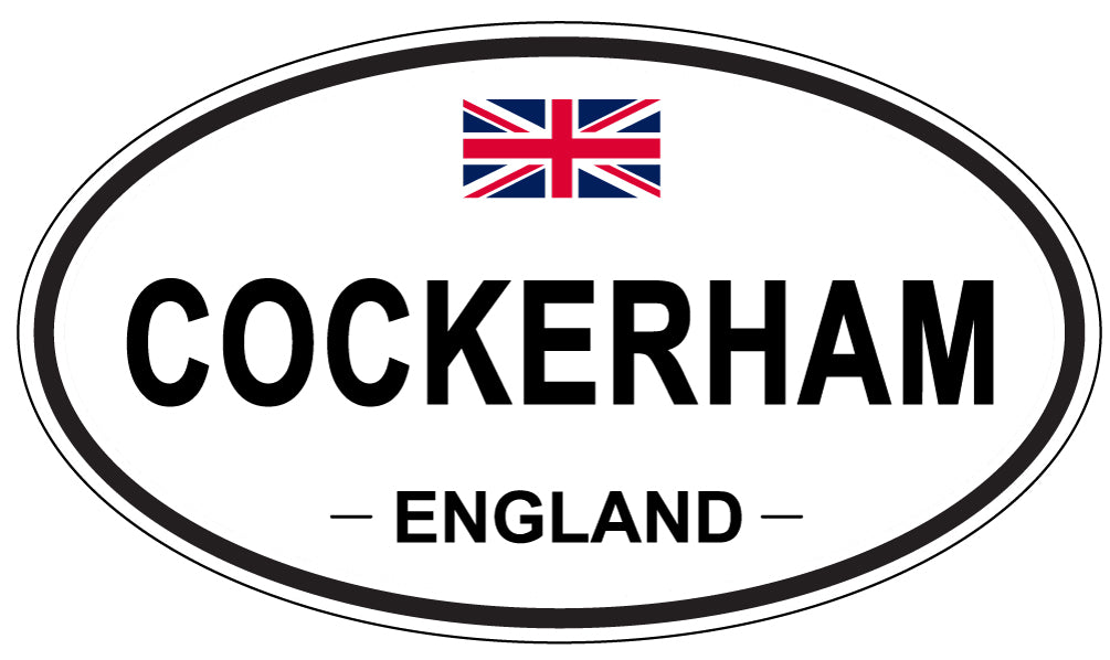 COCKERHAM, ENGLAND - Oval Sticker