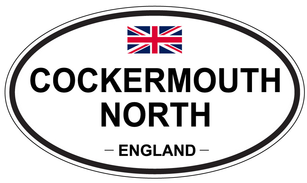 COCKERMOUTH NORTH, ENGLAND - Oval Sticker