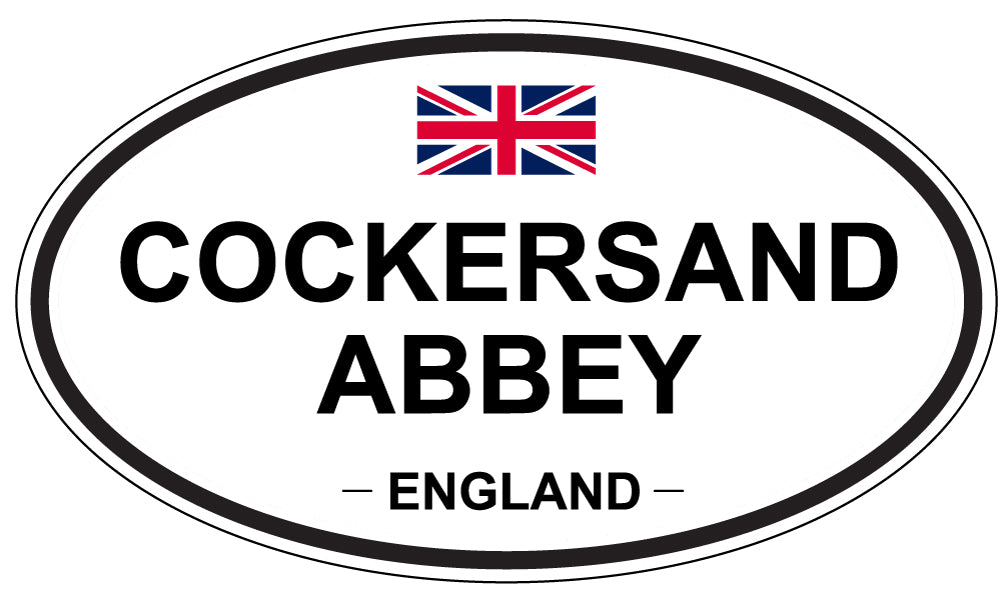 COCKERSAND ABBEY, ENGLAND - Oval Sticker