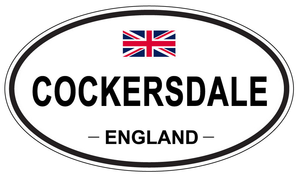 COCKERSDALE, ENGLAND - Oval Sticker