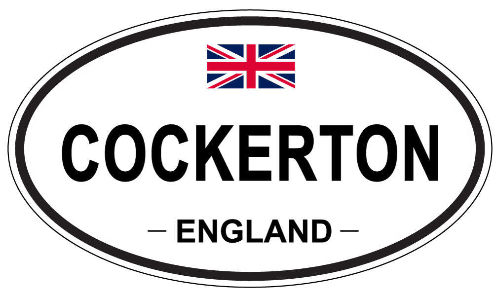 COCKERTON, ENGLAND - Oval Sticker