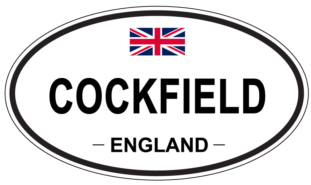 COCKFIELD, ENGLAND - Oval Sticker