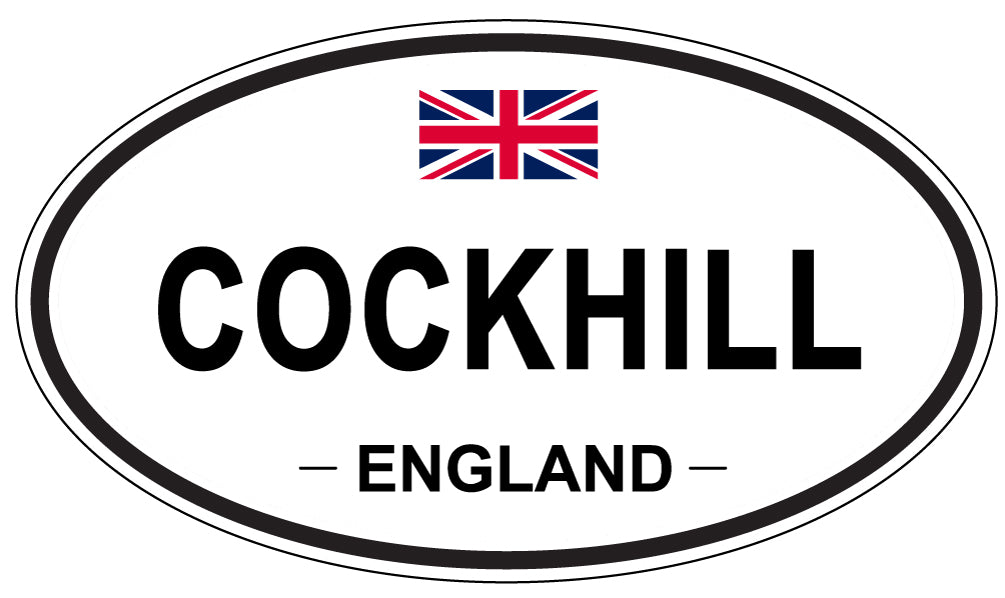COCKHILL, ENGLAND - Oval Sticker