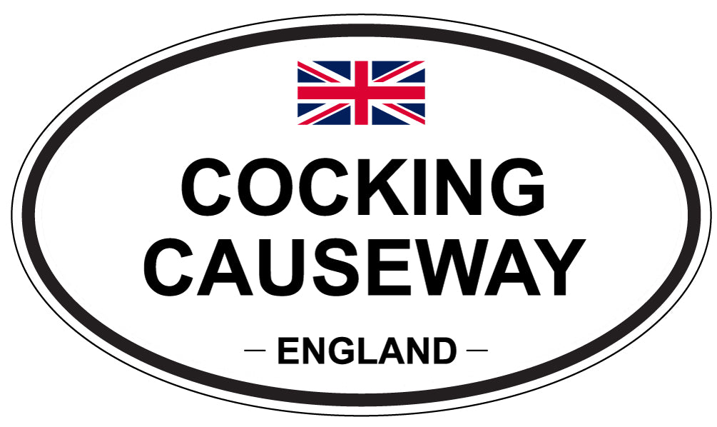 COCKING CAUSEWAY, ENGLAND - Oval Sticker