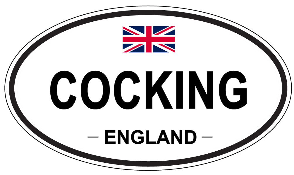 COCKING, ENGLAND - Oval Sticker