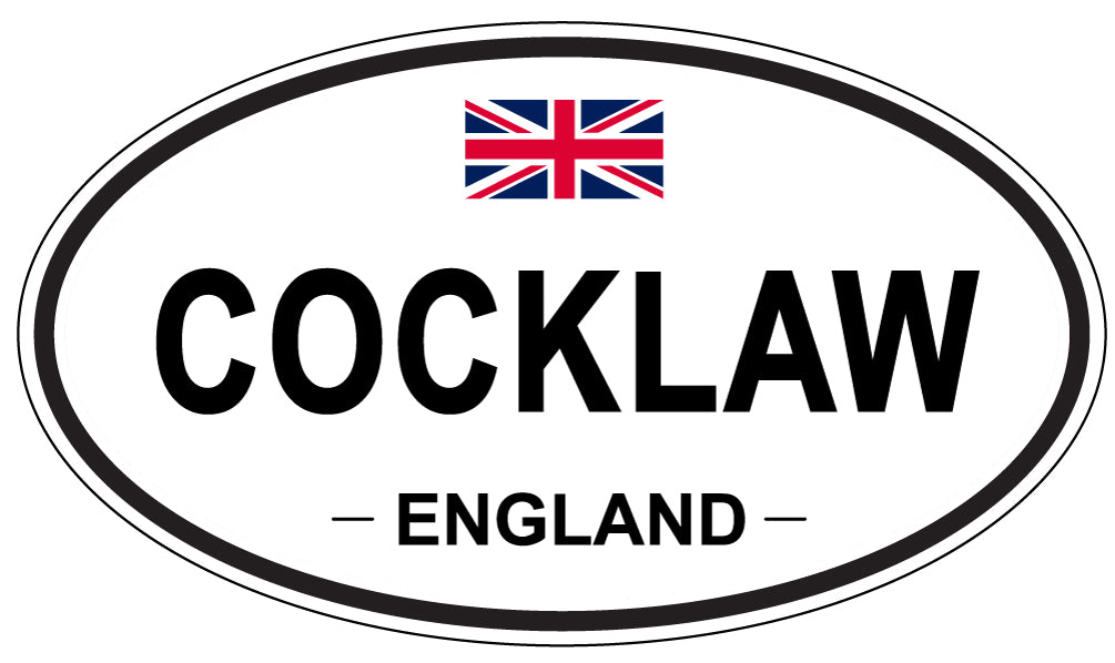COCKLAW, ENGLAND - Oval Sticker