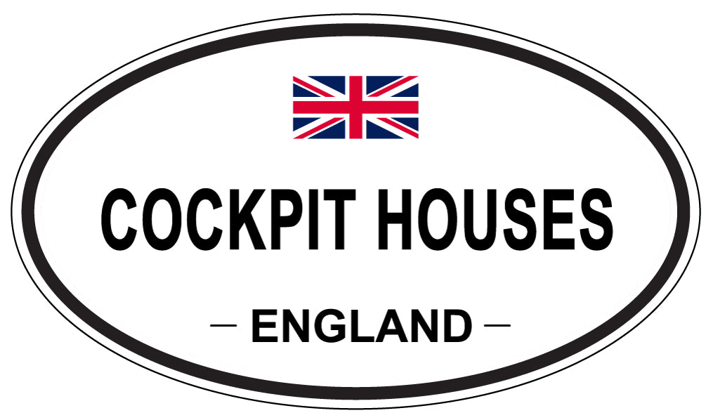 COCKPIT HOUSES, ENGLAND - Oval Sticker