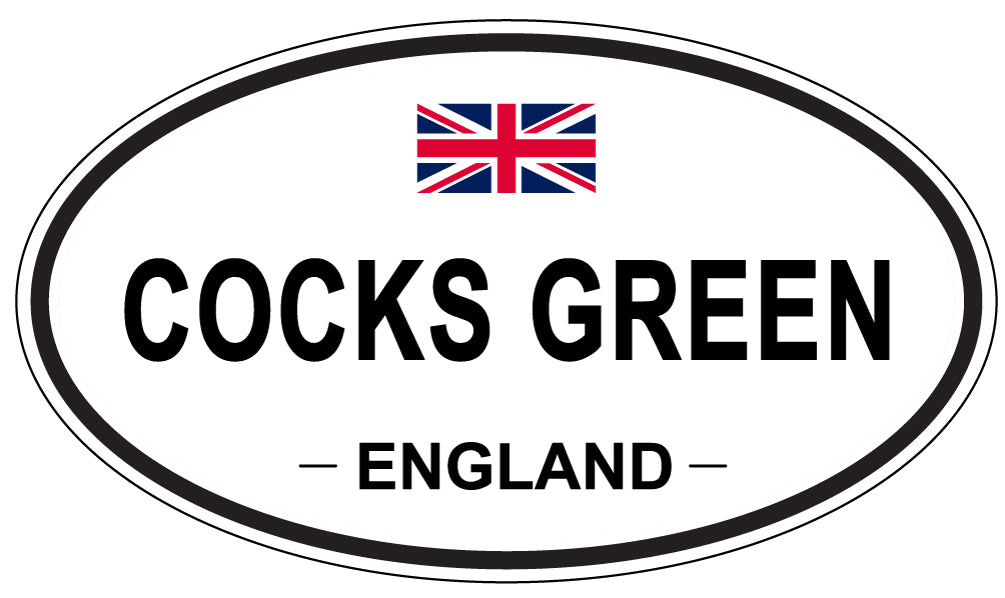 COCKS GREEN, ENGLAND - Oval Sticker