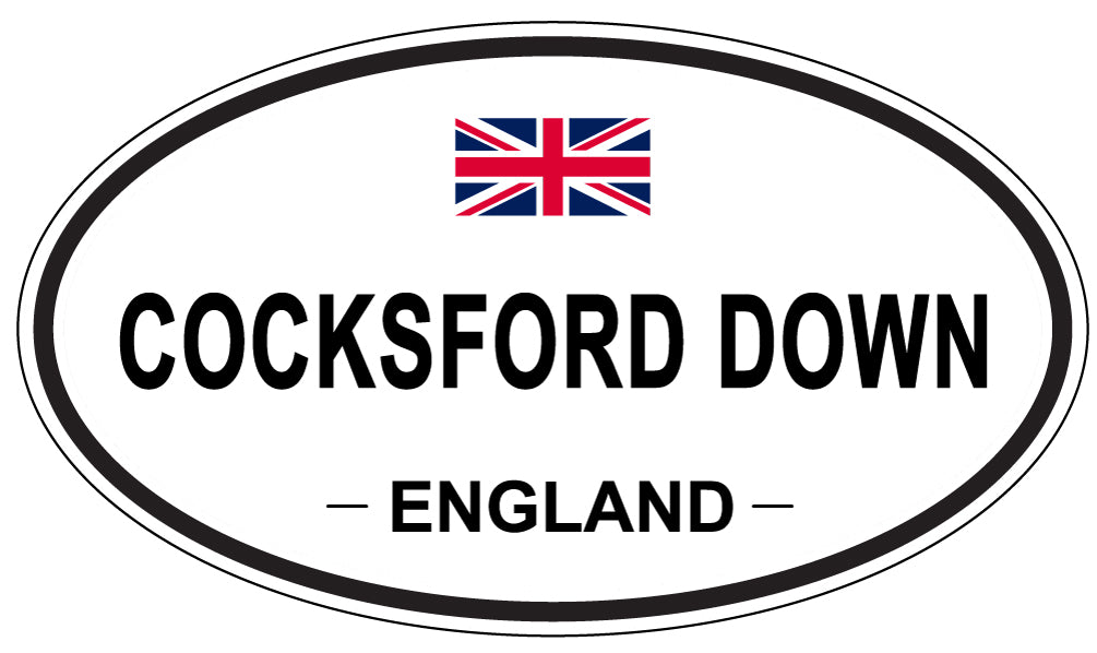 COCKSFORD DOWN, ENGLAND - Oval Sticker