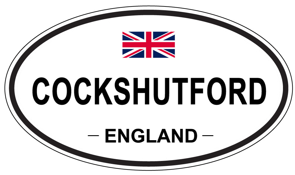 COCKSHUTFORD, ENGLAND - Oval Sticker