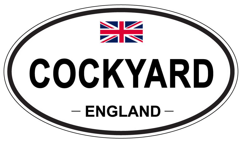 COCKYARD, ENGLAND - Oval Sticker