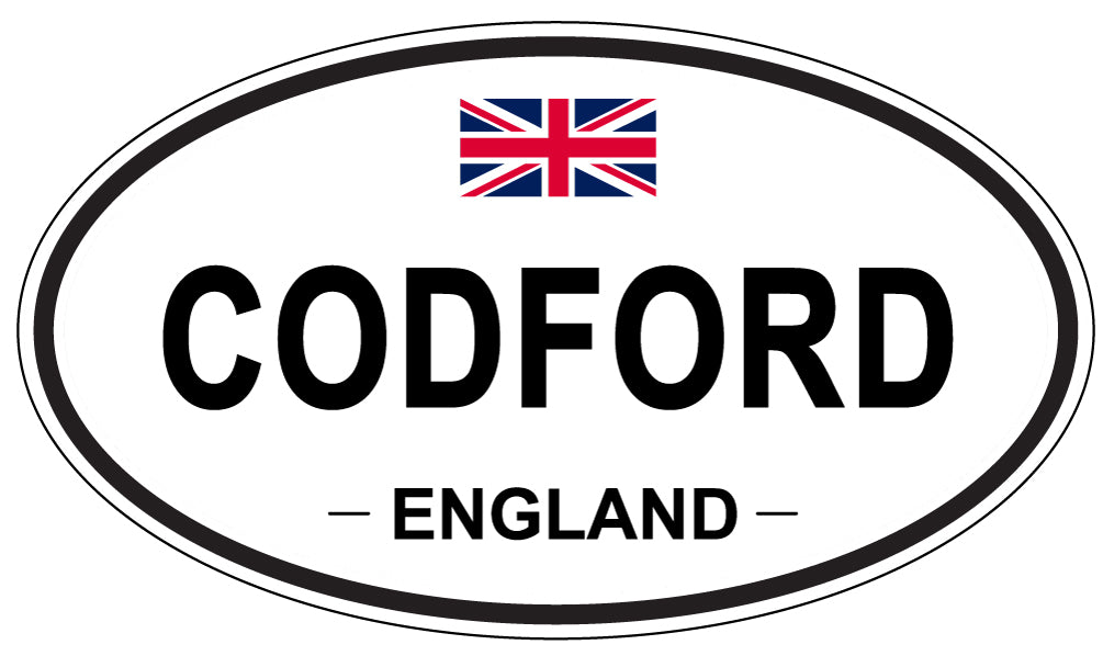 CODFORD, ENGLAND - Oval Sticker
