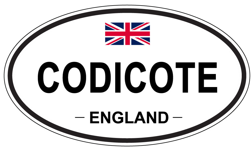 CODICOTE, ENGLAND - Oval Sticker