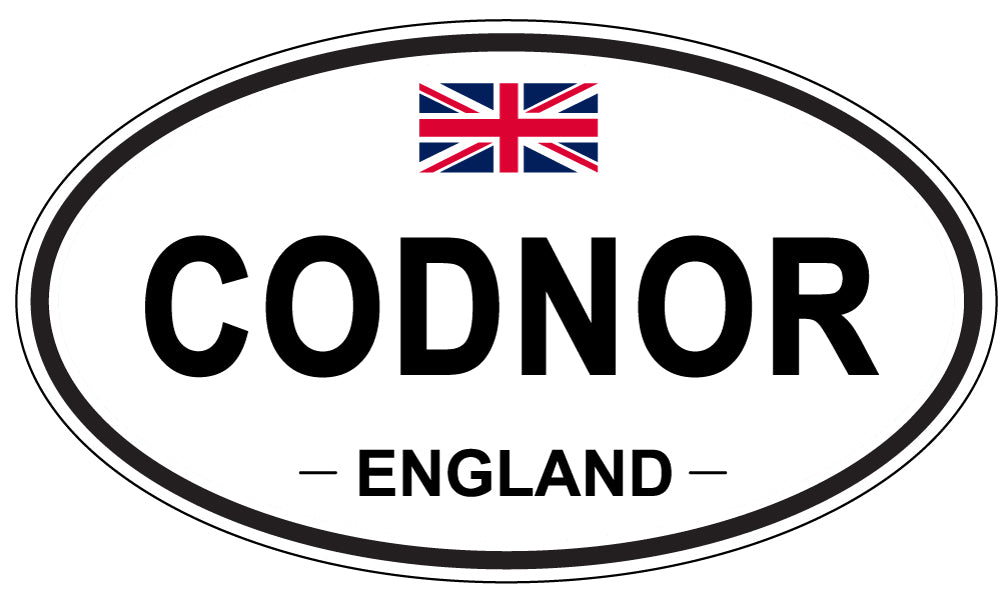 CODNOR, ENGLAND - Oval Sticker
