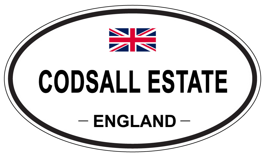 CODSALL ESTATE, ENGLAND - Oval Sticker