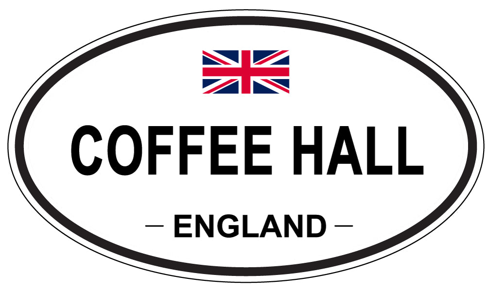 COFFEE HALL, ENGLAND - Oval Sticker