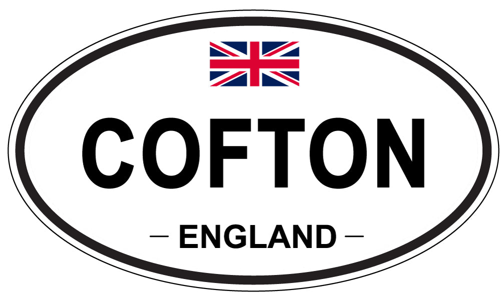 COFTON, ENGLAND - Oval Sticker