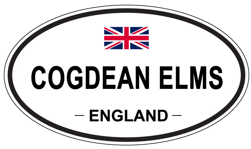 COGDEAN ELMS, ENGLAND - Oval Sticker